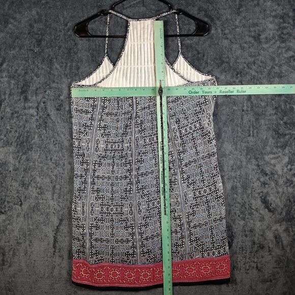 Joie Tank Top Women Small Gray Sleeveless Boho Flowy Cami Blouse Red Trim - Picture 4 of 7